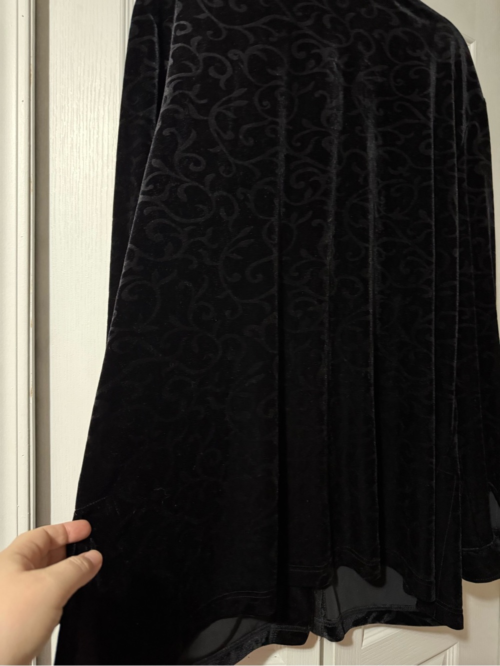 Vintage Principals The Bay Black Velvet Button Up 2X - Picture 11 of 12